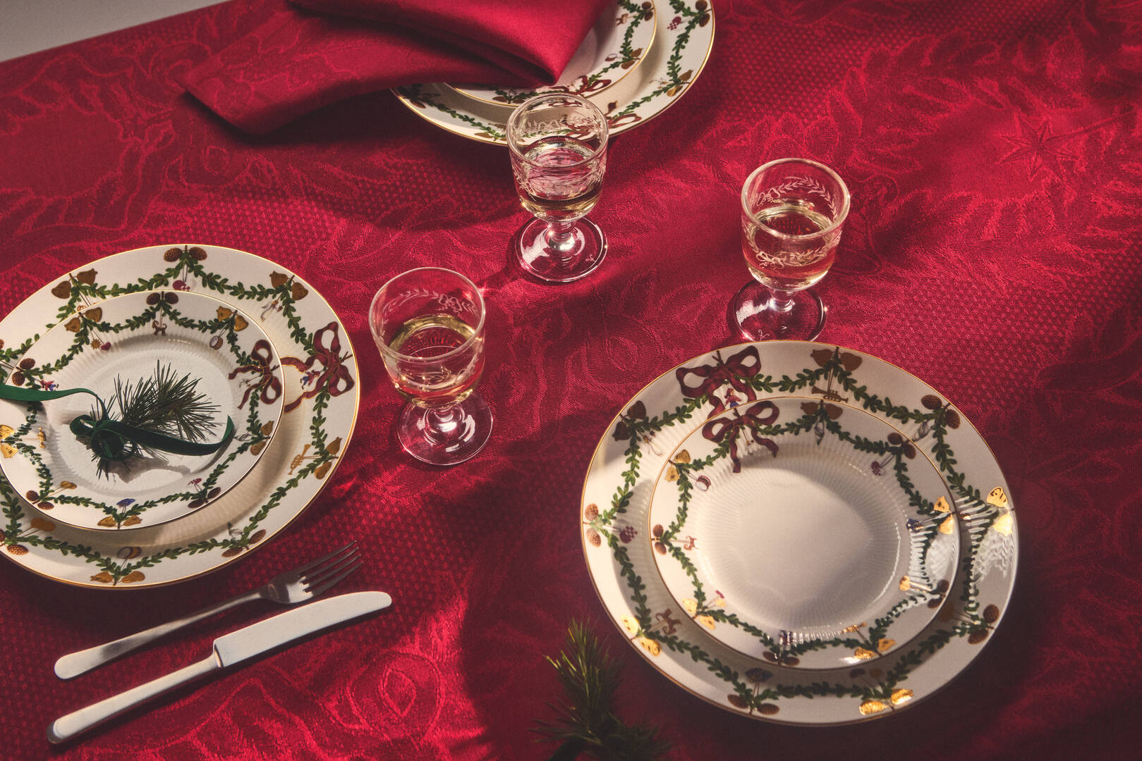 Stjerne Riflet Jul dug - rød